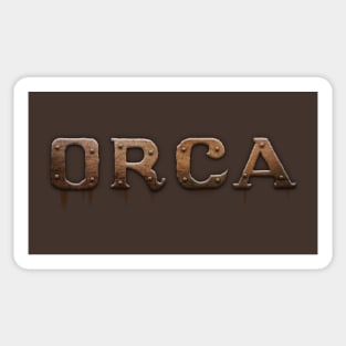 Jaws — Orca Boat Sign (weathered and worn) Sticker